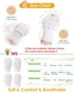 Newborn Baby Mittens Anti Scratch Baby Mittens No Scratch Mittens Baby Gloves for 0-6 Months Boys Girls (6 Pairs-S) - Image 4